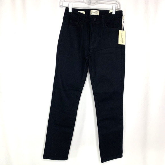Universal Thread Womens Black Jeans Size 0 25R High Rise Slim Straight - Picture 1 of 11